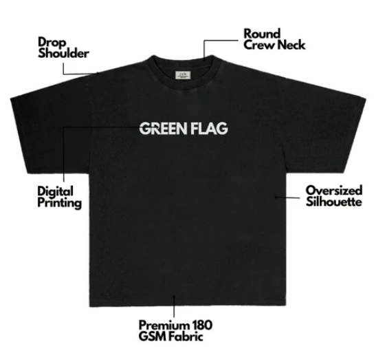 Green Flag Oversized Tee